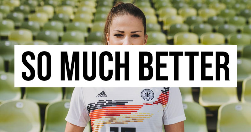 The Germany women’s shirt is so much better than the men’s shirt