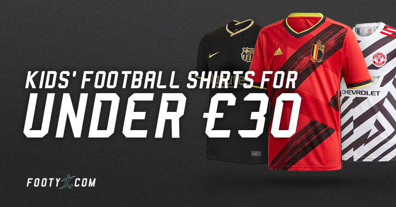 kids football shirts for under £30