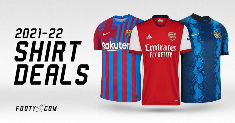 selection of 2021-22 football kits