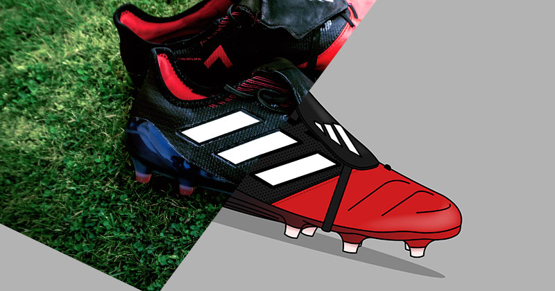 white and red adidas predators