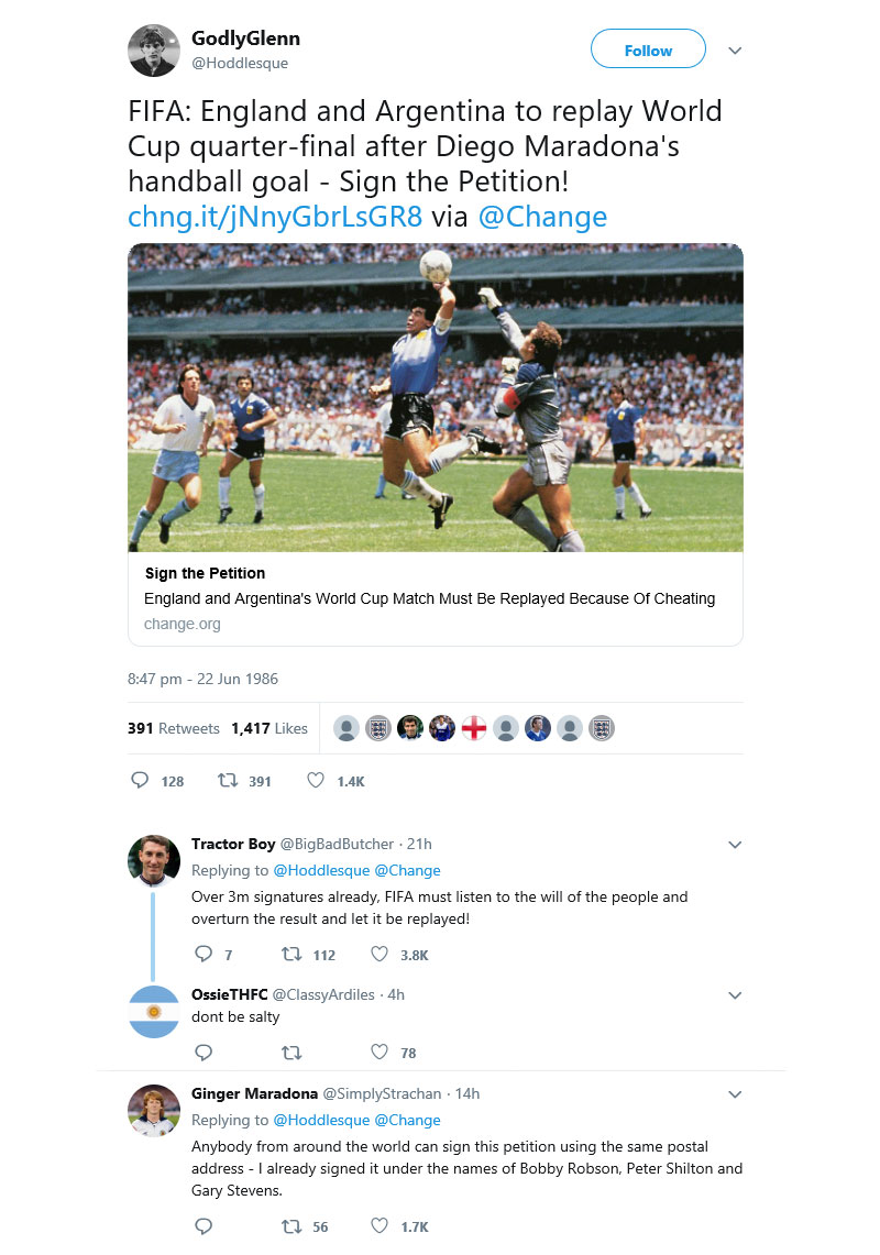 hand of god twitter