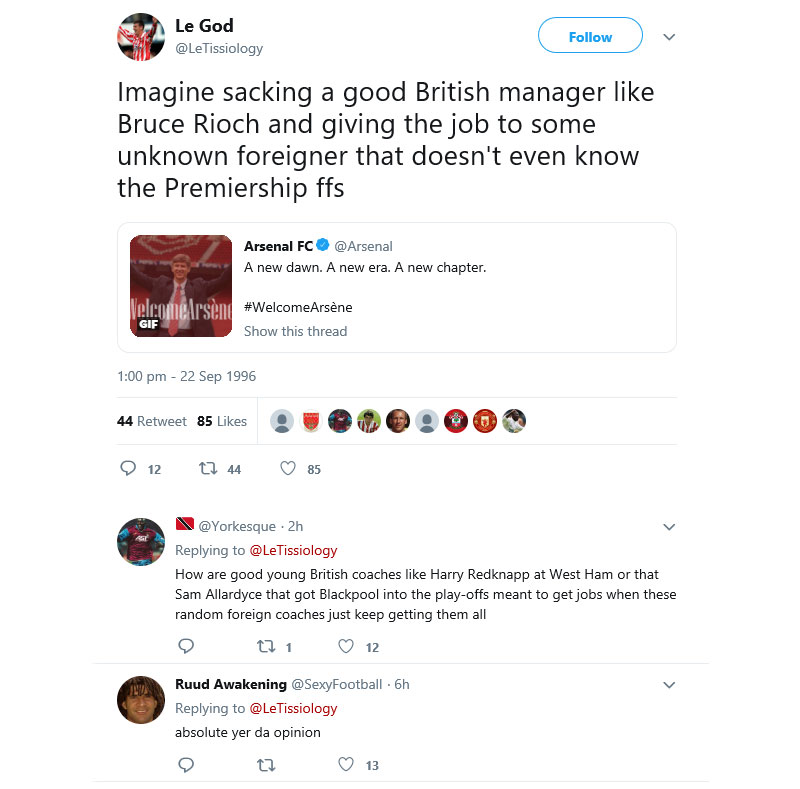 arsene wenger twitter