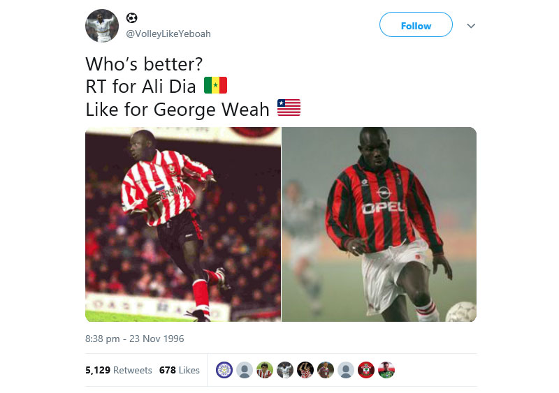 george weah twitter