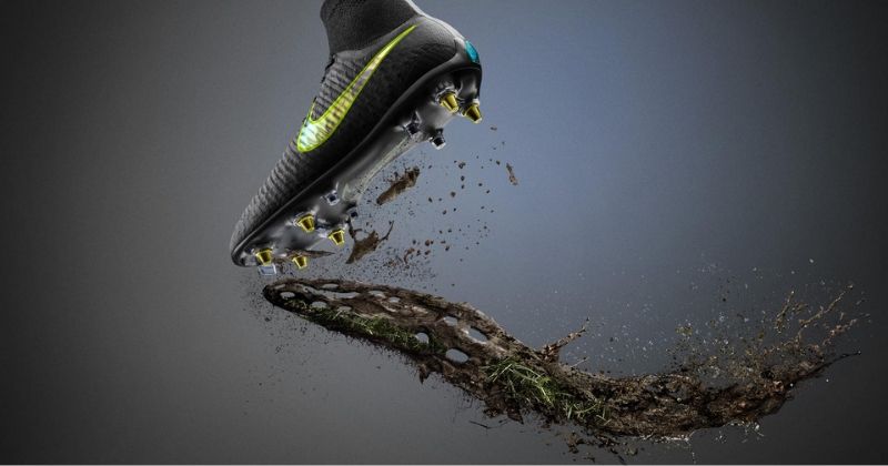 muddy Nike football boots
