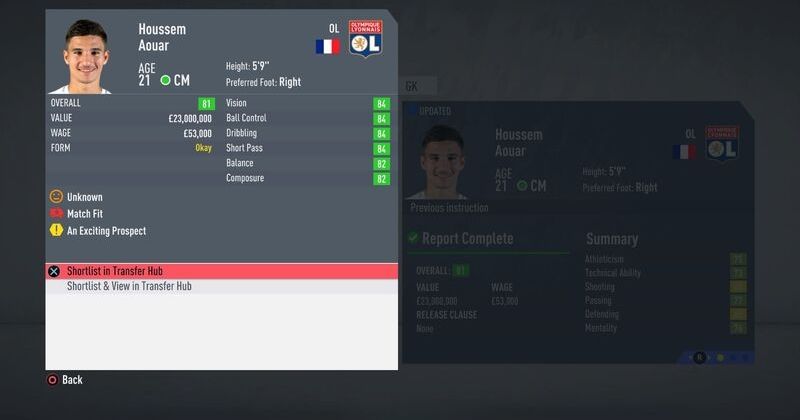 houssem aouar playing stats and attributes