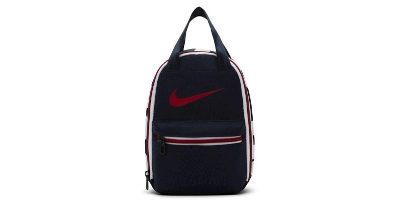nike fuel lunch bag in blue on white background