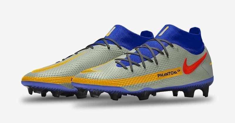 nike phantom gt elite football boots in personalised colourway on white background