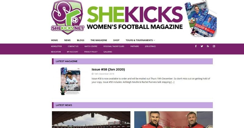 shekicks website screenshot