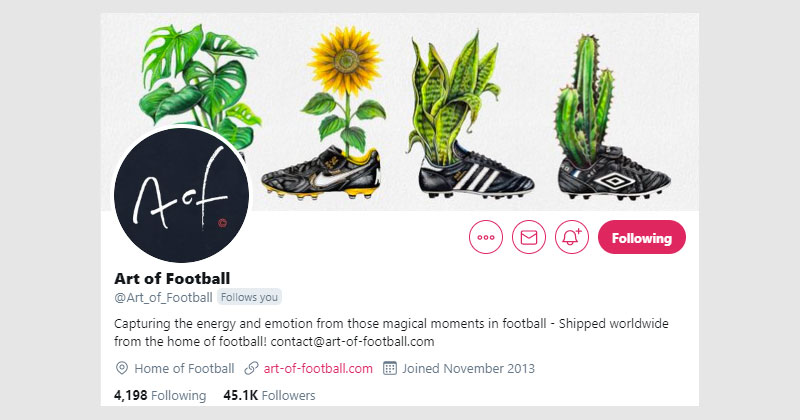 art of football twitter