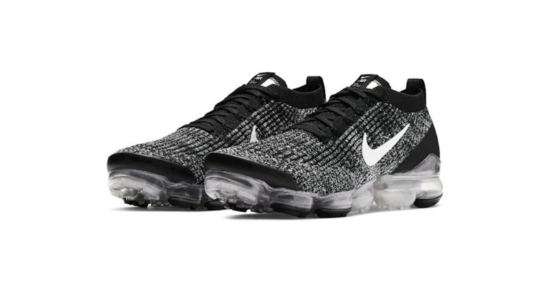 Nike VaporMax in grey and black on white background