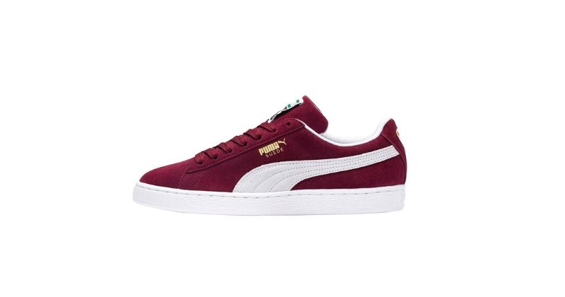 vintage puma suede trainers in red