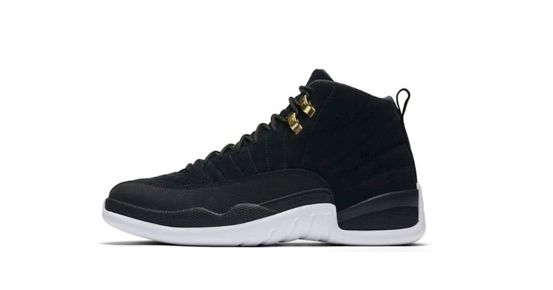 Nike Air Jordan XII 12 in black and white on white background