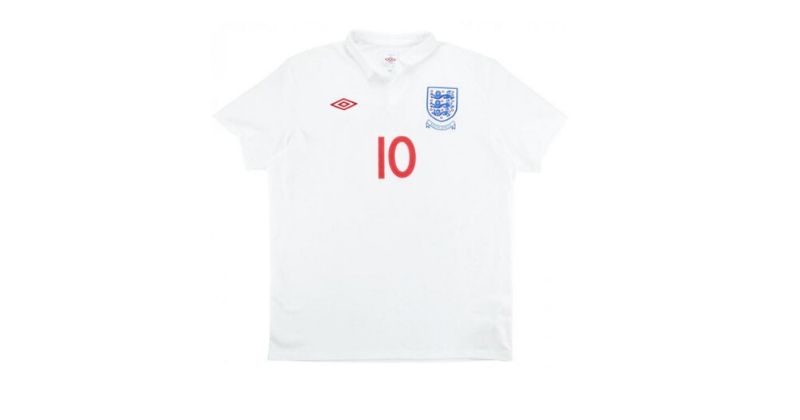 plain white england home shirt from 2009