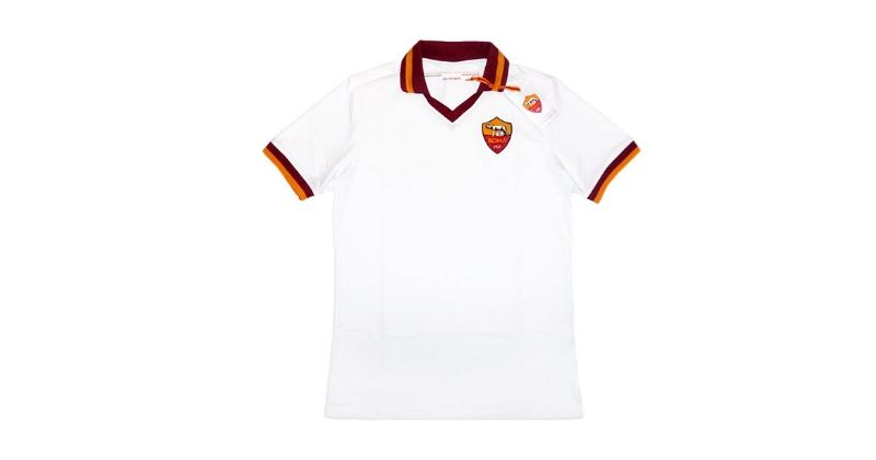 classy white as roma away shirt from 2013-14