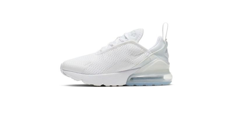 white nike air max 270 trainers for kids
