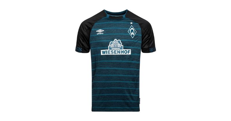 black wereder bremen away shirt from umbro