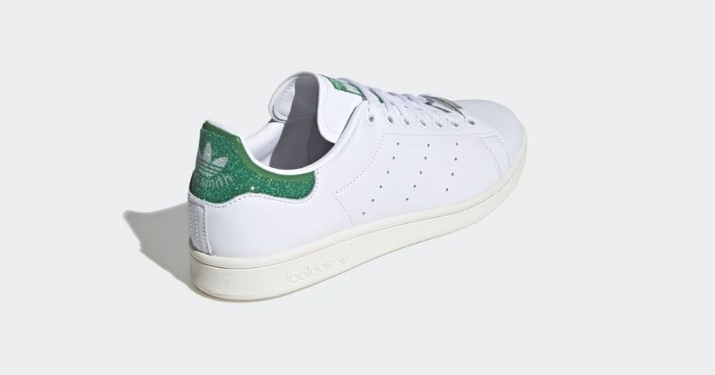 adidas x swarovski stan smith in white and green