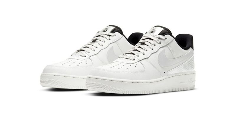 nike air force 1 in white with reflective panels