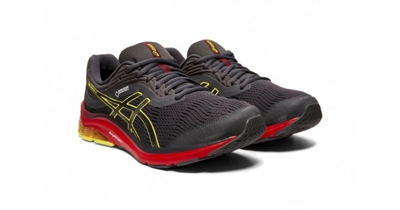 asics gelpulse 11 gtx in black and red