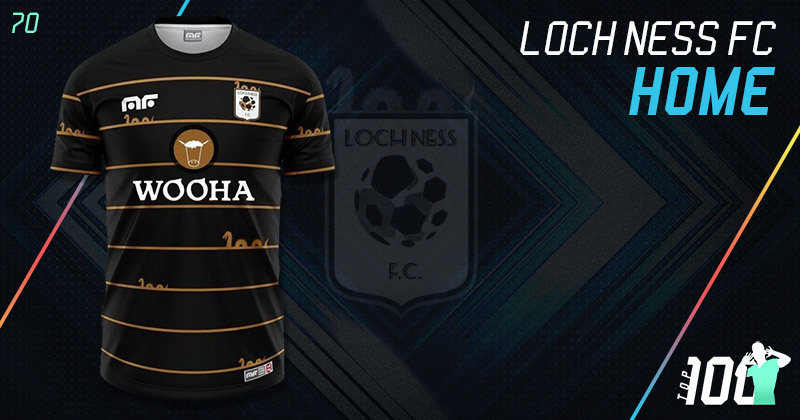 loch ness 2020-21 black and gold home kit