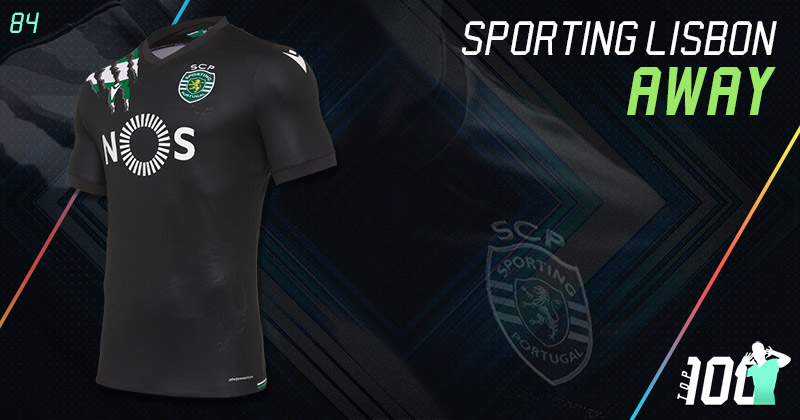 sporting lisbon 2020-21 away kit with lion claw graphic