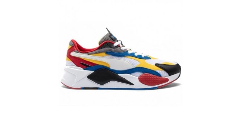 colourful puma rsx trainers