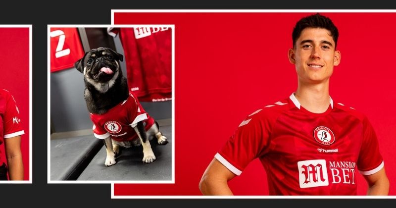 bristol city home 2021-22 in red and white