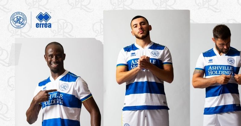 queens park rangers home 2021-22 in blue and white