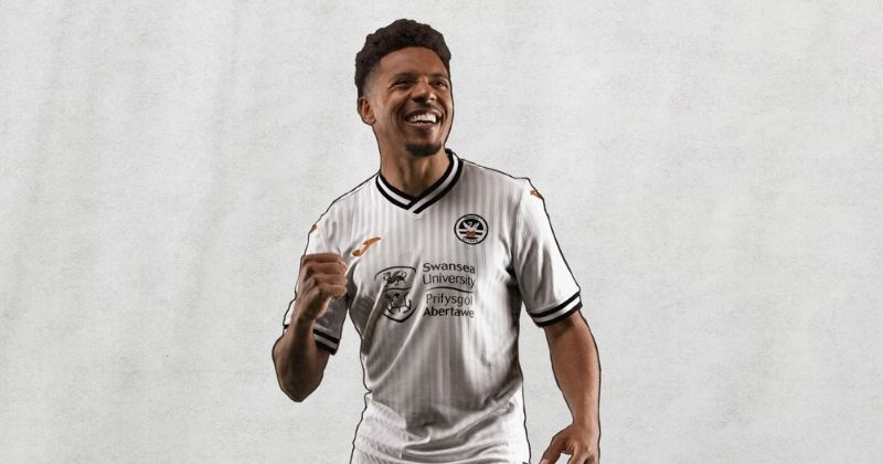swansea city home 2021-22 in white