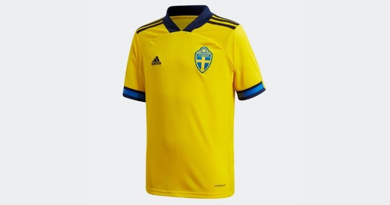 kids sweden 2020 home shirt in yellow