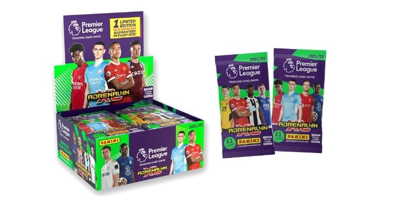 box of panini premier league football stickers