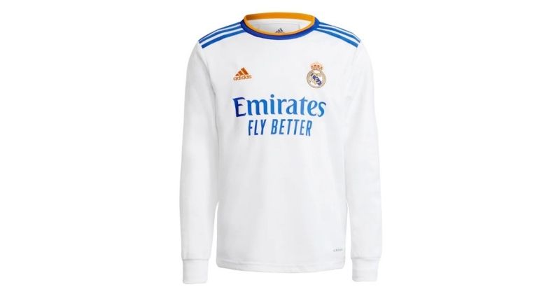 real madrid 2021-22 home long sleeve shirt in white
