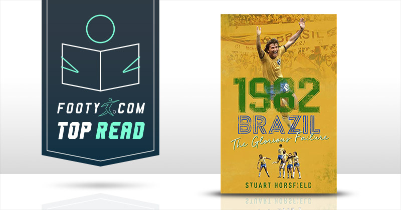 1982 brazil the glorious failure book front cover with footy top reads graphic