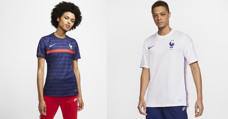 france euro 2020 home and away shirts