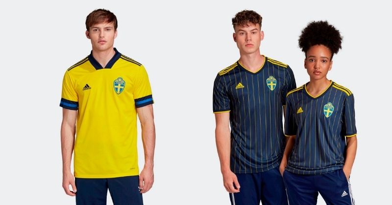 sweden euro 2020 home and away shirts