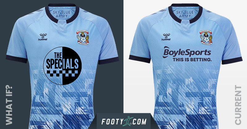 coventry city 2020-21 home shirt with the specials band logo
