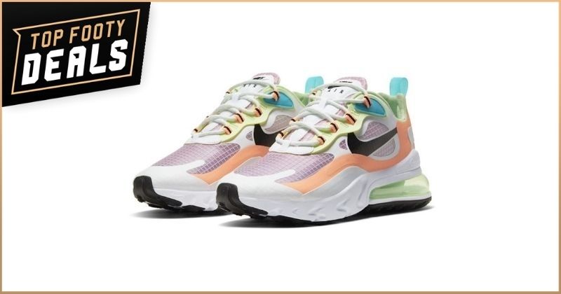 nike air max 270 react se in white pink
