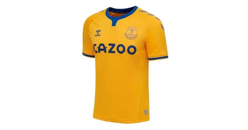 everton 2020/21 yellow away shirt