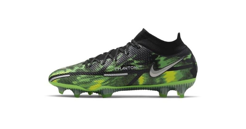 nike phantom gt2 elite df fg football boots in camo green
