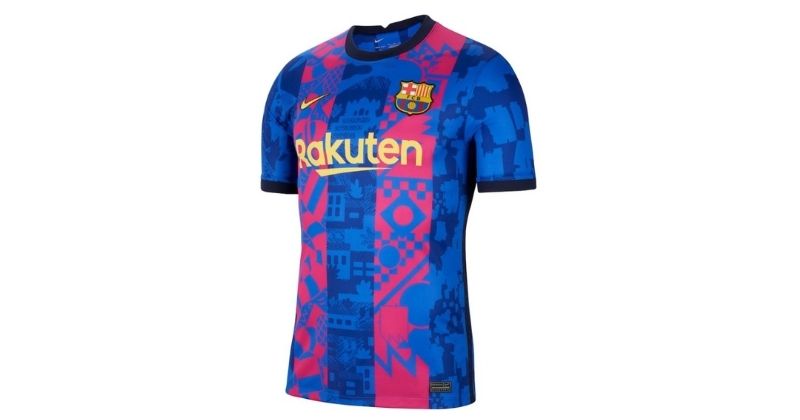 barcelona 2021-22 third shirt in blue and red