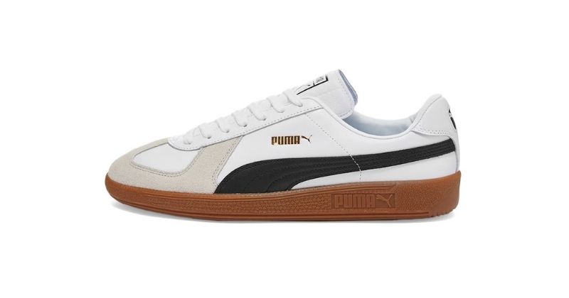 puma army og trainers in white