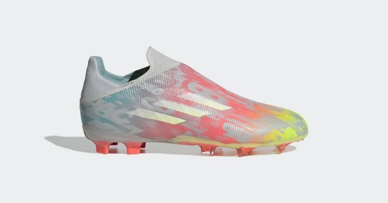 kids adidas x speedflow football boots in silver and pink