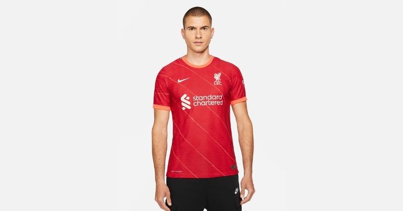 mens liverpool home shirt 21-22 in red