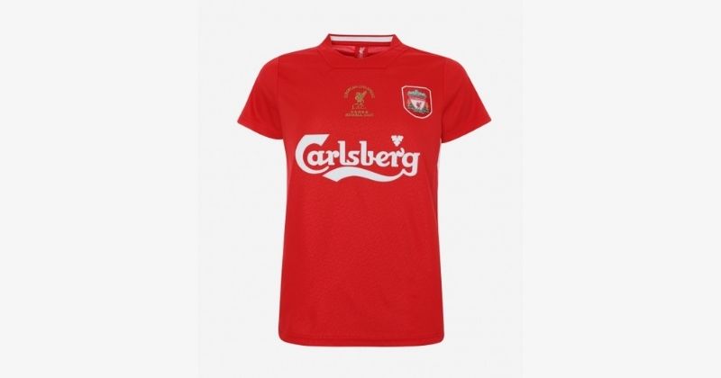 womens liverpool fc 05-06 home shirt in red