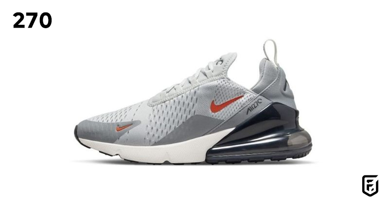 nike air max 270 trainers in grey
