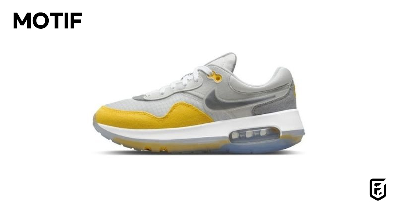 nike air max motif trainers in yellow and grey