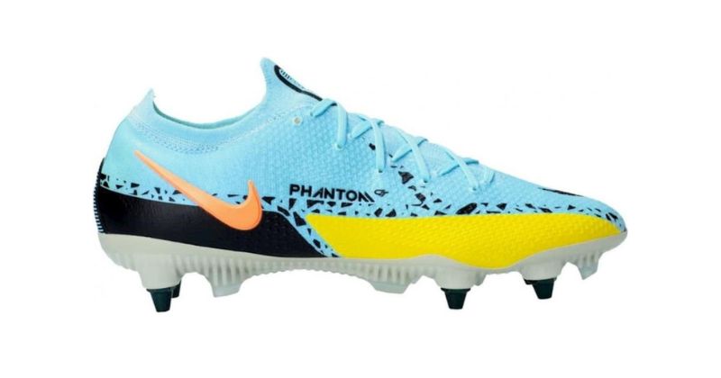 nike phantom gt2 sg football boots in blue and yellow