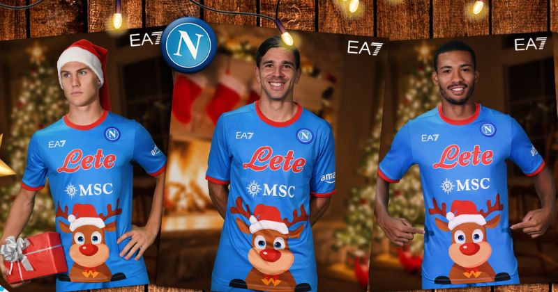 napoli christmas special shirt 2022-23 in blue