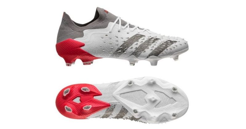 adidas predator football boots in grey and red