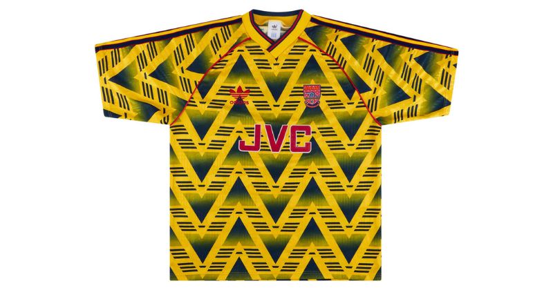 arsenal jvc shirt in yellow and black